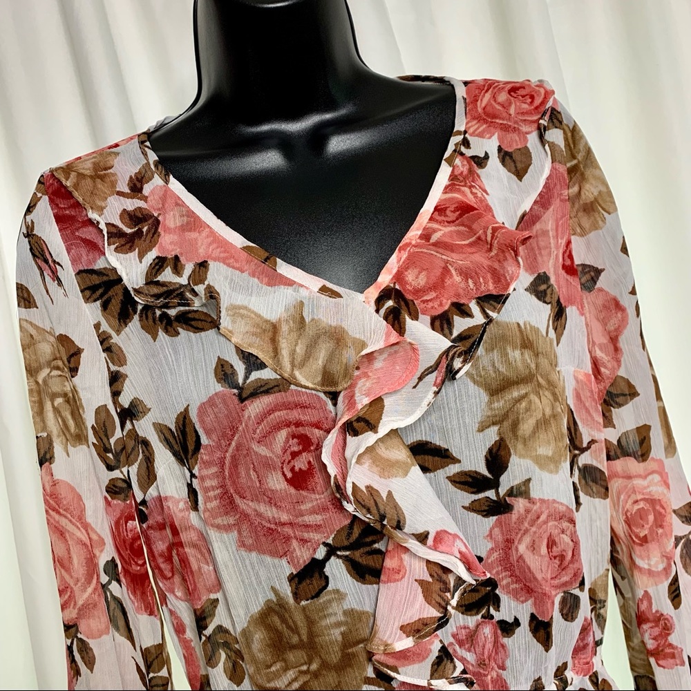 Charter Club Roses Ruffle Blouse - Picture 2 of 10